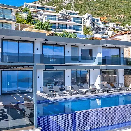Akbel 5 Bedroom Seaview With Private Pool Hot Tub Kalkan