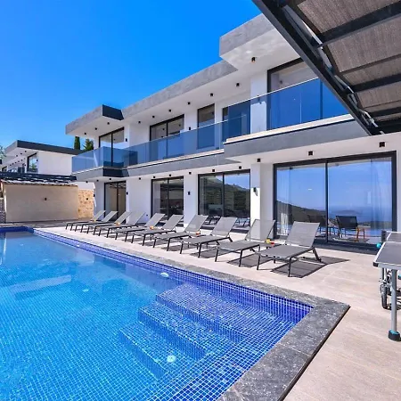 Villa Akbel 5 Bedroom Seaview With Private Pool Hot Tub Kalkan