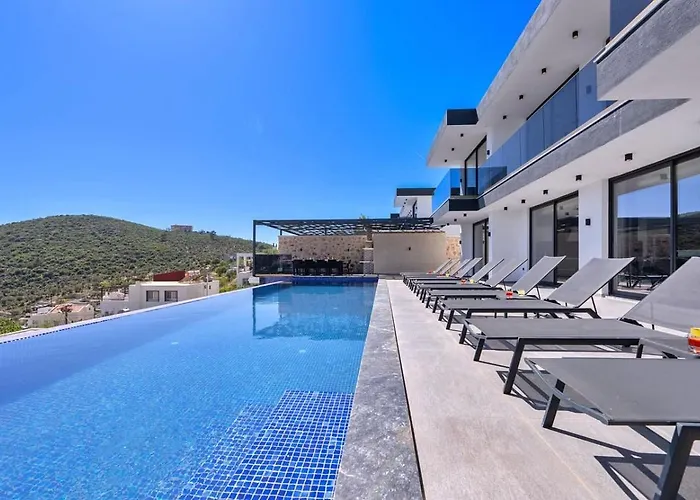 别墅 Akbel 5 Bedroom Seaview With Private Pool Hot Tub 卡尔坎