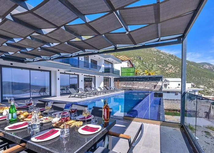 别墅 Akbel 5 Bedroom Seaview With Private Pool Hot Tub 卡尔坎